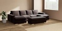 Large - U Shaped Double Chaise with Footstool