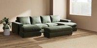Large - U Shaped Double Chaise with Footstool