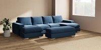 Large - U Shaped Double Chaise with Footstool