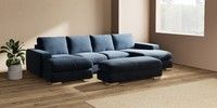 Large - U Shaped Double Chaise with Footstool