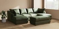 Large - U Shaped Double Chaise with Footstool