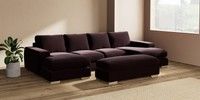 Large - U Shaped Double Chaise with Footstool