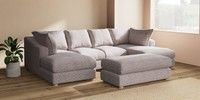 Large - U Shaped Double Chaise with Footstool