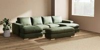 Large - U Shaped Double Chaise with Footstool