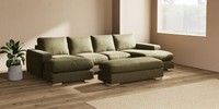 Large - U Shaped Double Chaise with Footstool