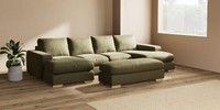 Large - U Shaped Double Chaise with Footstool
