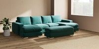 Large - U Shaped Double Chaise with Footstool