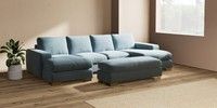 Large - U Shaped Double Chaise with Footstool