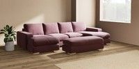 Large - U Shaped Double Chaise with Footstool