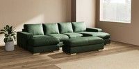 Large - U Shaped Double Chaise with Footstool