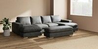 Large - U Shaped Double Chaise with Footstool