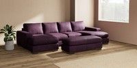 Large - U Shaped Double Chaise with Footstool