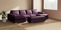 Large - U Shaped Double Chaise with Footstool