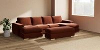 Large - U Shaped Double Chaise with Footstool