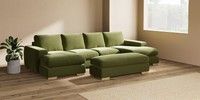 Large - U Shaped Double Chaise with Footstool