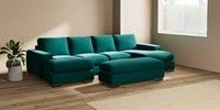 Large - U Shaped Double Chaise with Footstool