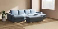 Large - U Shaped Double Chaise with Footstool