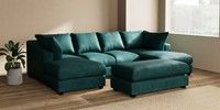 Large - U Shaped Double Chaise with Footstool