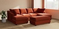 Large - U Shaped Double Chaise with Footstool