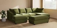 Large - U Shaped Double Chaise with Footstool