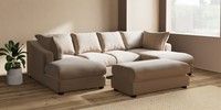 Large - U Shaped Double Chaise with Footstool