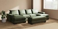 Large - U Shaped Double Chaise with Footstool