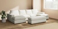 Large - U Shaped Double Chaise with Footstool