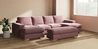 Large - U Shaped Double Chaise with Footstool