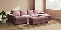 Large - U Shaped Double Chaise with Footstool