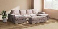 Large - U Shaped Double Chaise with Footstool
