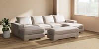 Large - U Shaped Double Chaise with Footstool