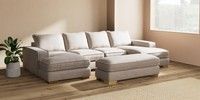 Large - U Shaped Double Chaise with Footstool