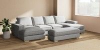 Large - U Shaped Double Chaise with Footstool