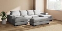Large - U Shaped Double Chaise with Footstool