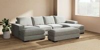 Large - U Shaped Double Chaise with Footstool