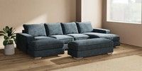 Large - U Shaped Double Chaise with Footstool