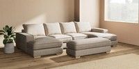 Large - U Shaped Double Chaise with Footstool