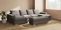 Large - U Shaped Double Chaise with Footstool