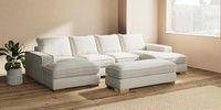 Large - U Shaped Double Chaise with Footstool