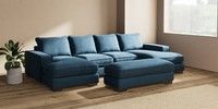 Large - U Shaped Double Chaise with Footstool