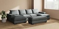 Large - U Shaped Double Chaise with Footstool