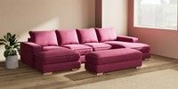 Large - U Shaped Double Chaise with Footstool