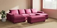 Large - U Shaped Double Chaise with Footstool