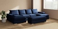 Large - U Shaped Double Chaise with Footstool