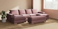 Large - U Shaped Double Chaise with Footstool