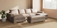 Large - U Shaped Double Chaise with Footstool