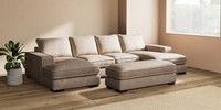 Large - U Shaped Double Chaise with Footstool