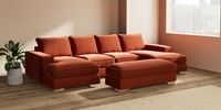 Large - U Shaped Double Chaise with Footstool