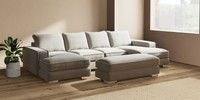 Large - U Shaped Double Chaise with Footstool