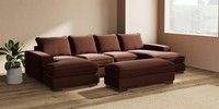 Large - U Shaped Double Chaise with Footstool